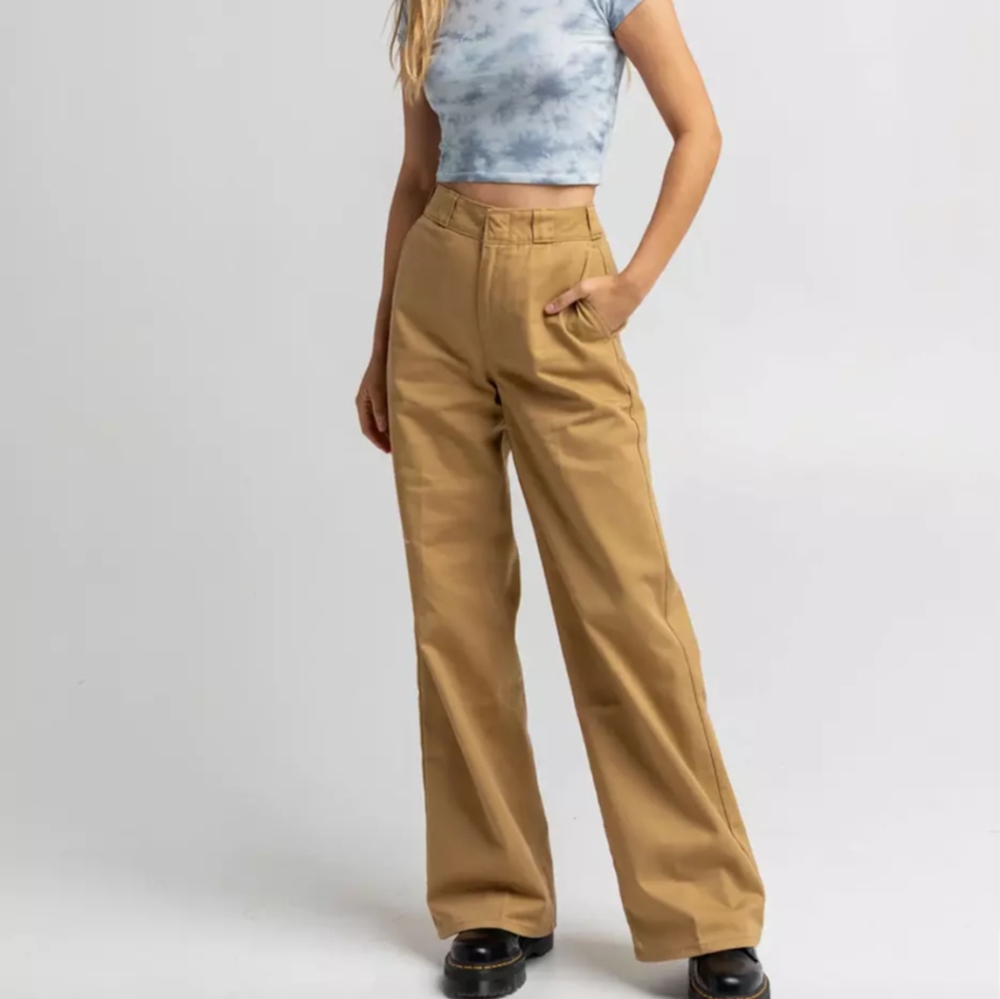 🔖NWT Dickies Juniors WOMEN'S Worker High Rise Wide Leg Pant - 9/29